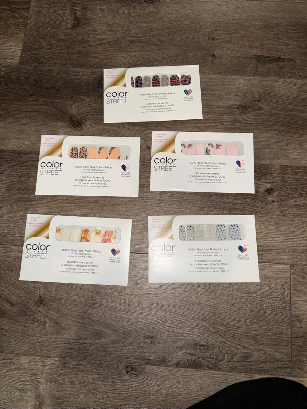 Color Street Nail Strips - Pink, Cream, Yellow & Black Accents